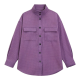 Purple Polka Dot Stand-Collar Shirt