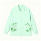 Women's Mint Green Jacket with Floral Pocket Print